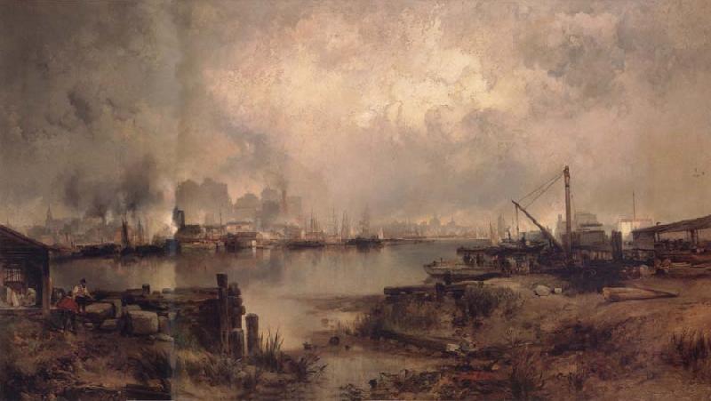 Thomas Moran Lower Manhattan From Communipaw